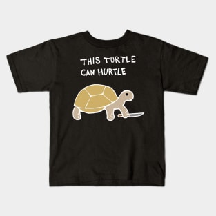 This Turtle Can Hurtle (White) Kids T-Shirt